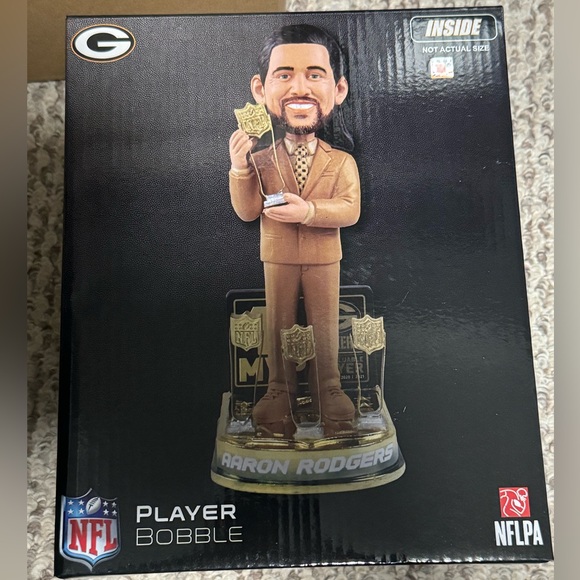 FoCo Aaron Rodgers 4x MVP Bobblehead Green Bay Packers - Picture 1 of 1